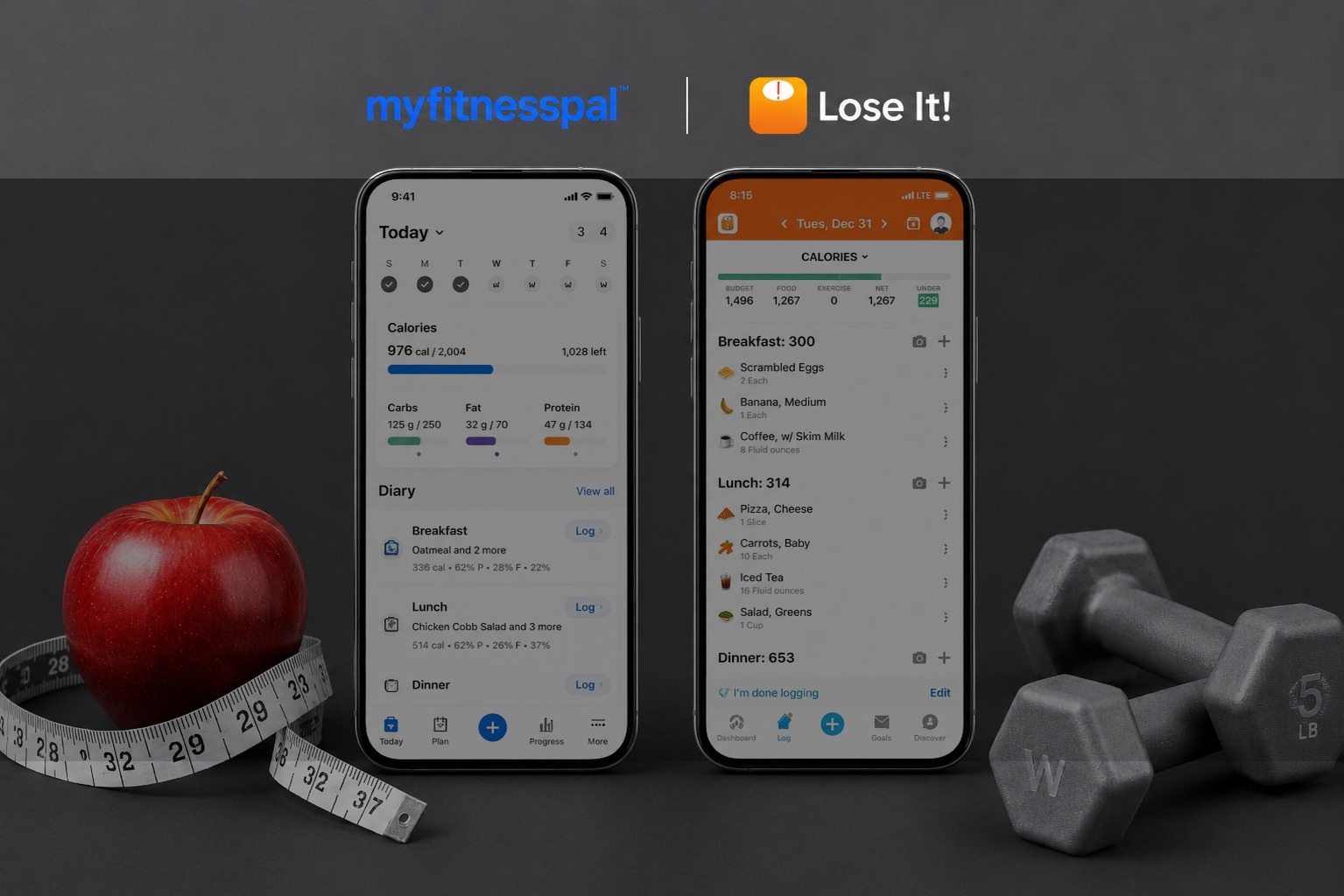 MyFitnessPal and Lose It! — calorie tracking apps for fat loss — The Diet Rebel System